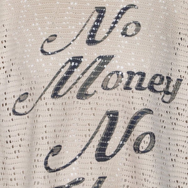 Áo No Money No Hustle Mesh Knit T-shirt