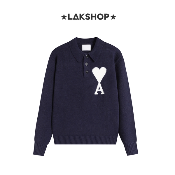 Áo Navy A Big Heart Logo Polo Shirt