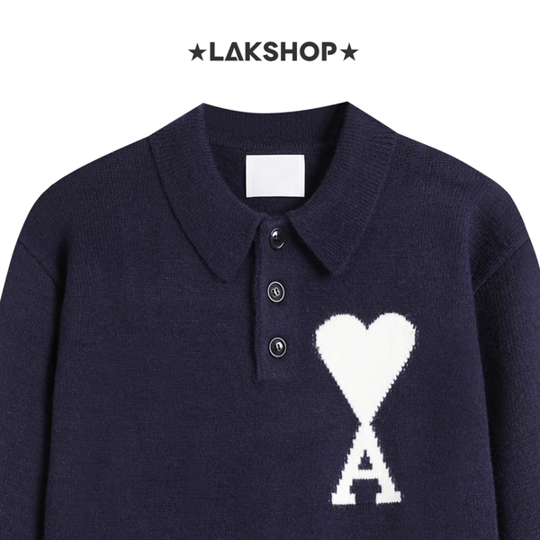 Áo Navy A Big Heart Logo Polo Shirt