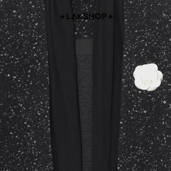 Áo Grey Smoke with Scarf Long Cardigan