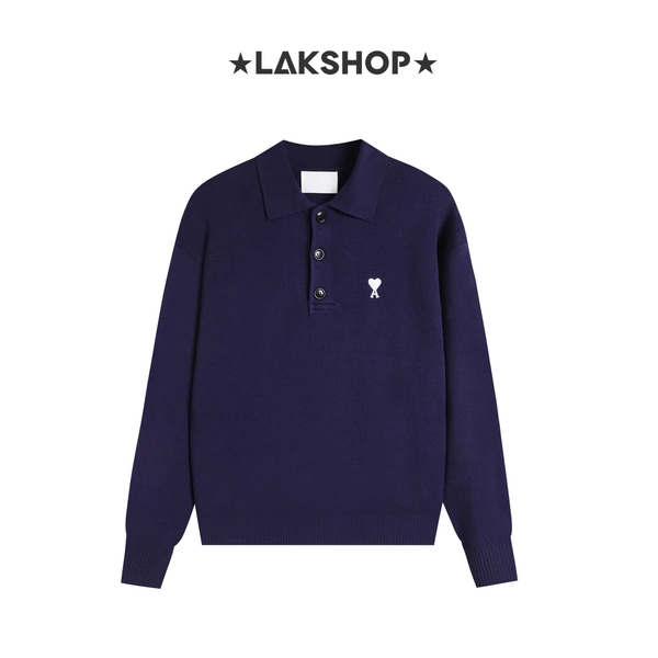 Áo Navy A Small Heart Logo Polo Shirt