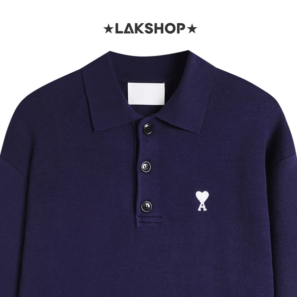 Áo Navy A Small Heart Logo Polo Shirt