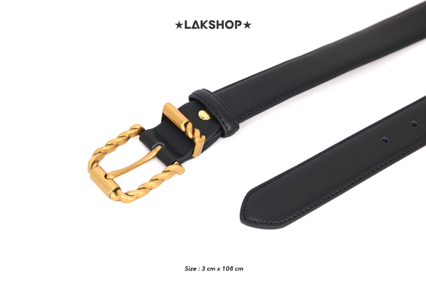 Thắt Lưng  Gold Chain Square Buckle Belt 3cm