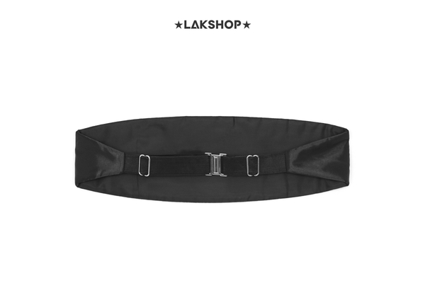 Đai bụng Black Satin Tuxedo Cummerbund Belt