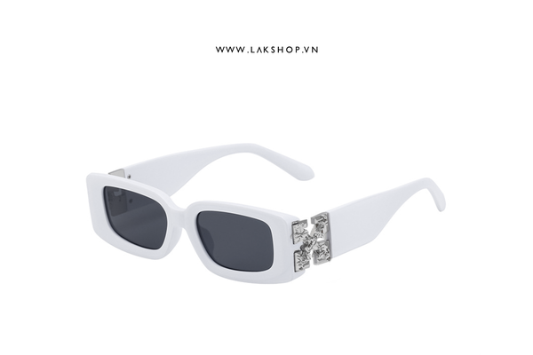 OW Logo White Sunglasses