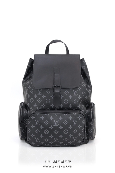 L0ujs Vujt0n Trio Backpack Monogram Eclipse Black