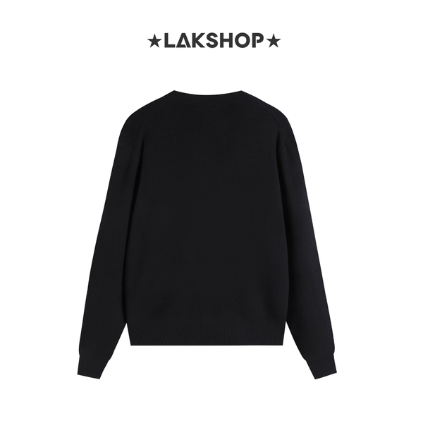 Áo Black A Small Heart Logo Cardigan