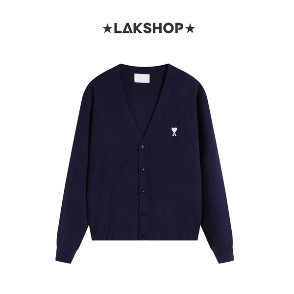 Áo Navy A Small Heart Logo Cardigan