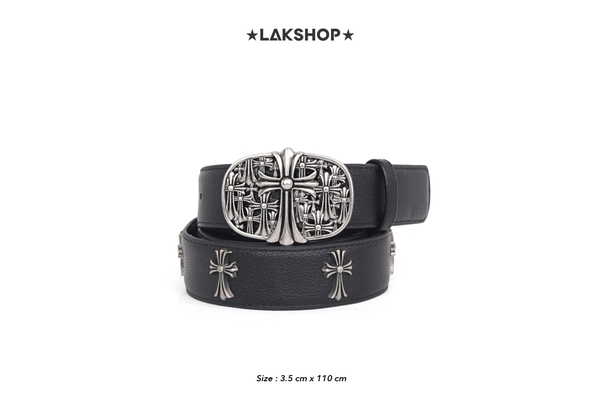 Thắt Lưng Black with Cross & Sword (3.5cm)