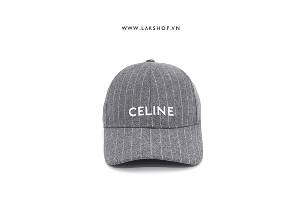 Celjne Grey Stripe Logo Embroidered Baseball Cap