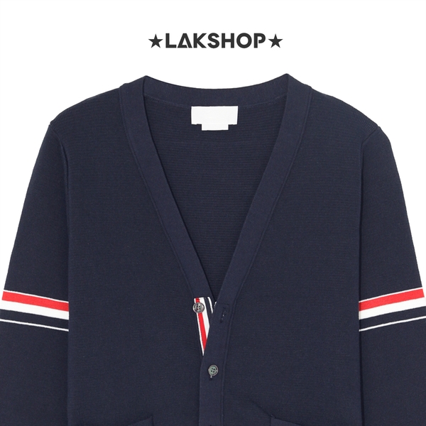 Áo TB Navy RWB Stripe Classic V-neck Cardigan