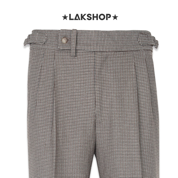 Quần Brown Wool Check Trousers