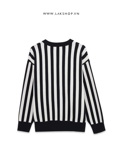 Áo Black Stripe Heat Response Knit Sweater cx2