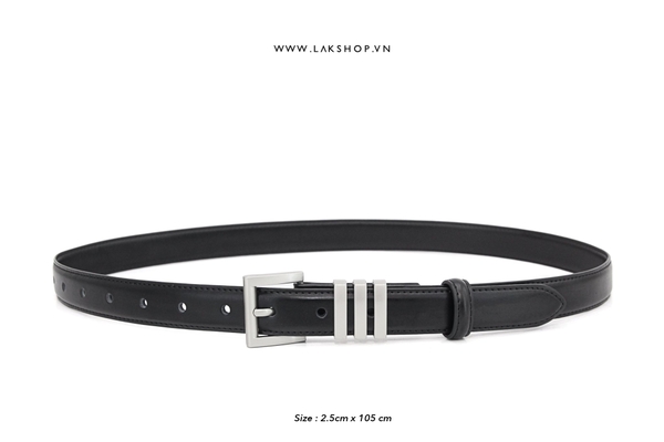 [HOT] Three Loop Leather Leather Belt (2,5 cm)