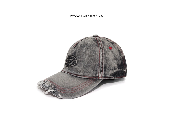 Djesel D Logo Grey Denim Baseball Cap