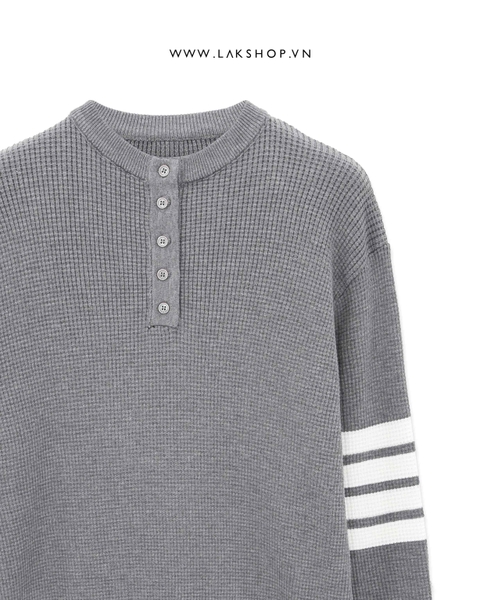 Áo Grey 4-Bar Classic Crew Neck Sweater cs1