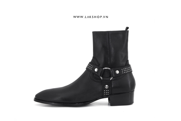 Giày Sajnt Laurent Paris Black Studded Wyatt Boots  css4