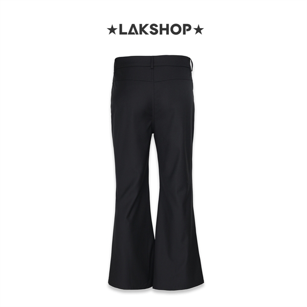 Quần Black Pleat Flared Pants with Keychain