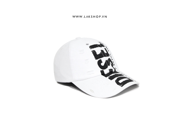 Mũ Djesel Logo Print White Baseball Cap
