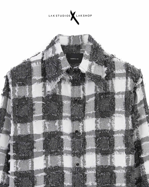 Lak Studios Grey Check Tassels Shirt