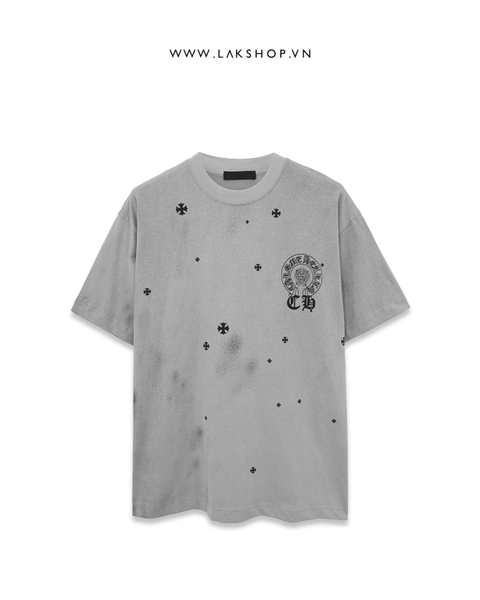 Chr0me Heart Paint Flakes Logo T-Shirt