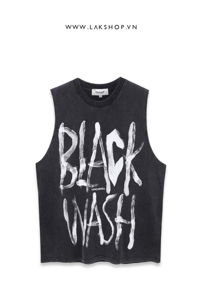 Black Wash Print Tanktop cx2