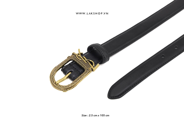 Thắt Lưng Y.S.L Logo Plaque Celtic-Buckle Belt