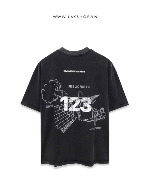 Rjvjng Ton Black RRR-123 Print T-shirt