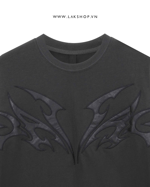Áo Grey mix Leather T-shirt  cx4