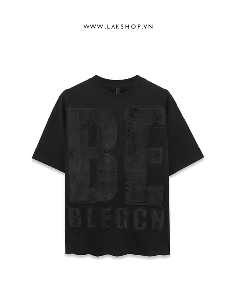 Black B.E Fur Logo T-shirt