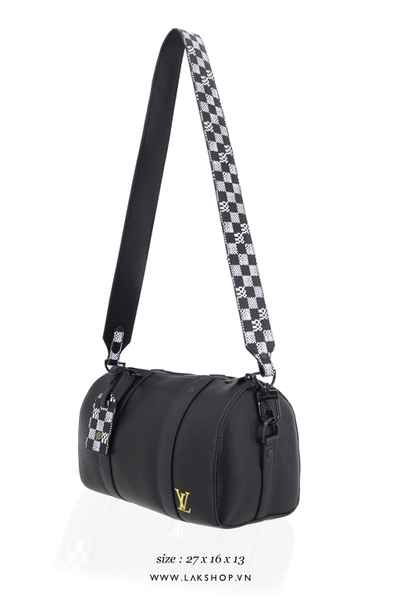 Loujs Vujtton  City Keepall Black with Checkerboard Bag