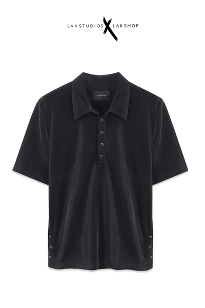 Lak Studios Effect Black Polo Shirt cx4