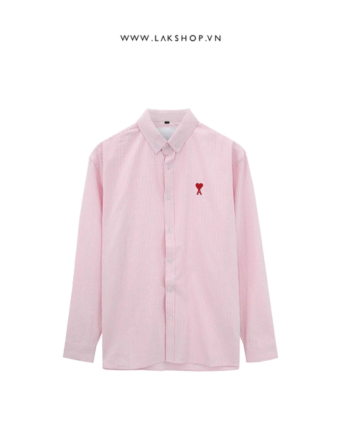 AMl De Coeur Oxford Shirt Pink Stripe