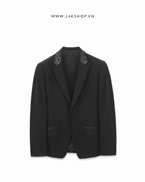 Áo Colorful Crystal Elegant Decoration Black Blazer cx3