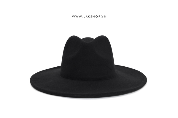 Mũ Fedora Đen rộng vành 9cm