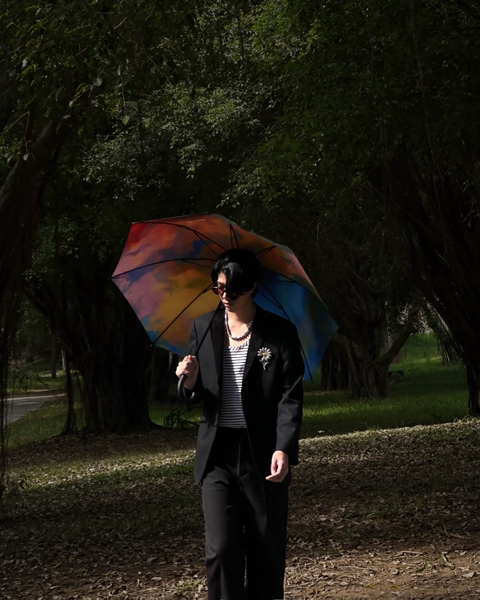 Áo Black Velvet Neck Two Button Wool Blazer cs3