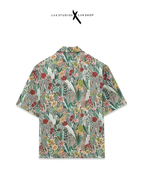 Áo Lak Studios Hawaiian Double Breasted Short Sleeve Shirt cx2