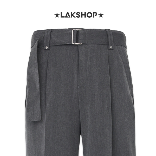 Quần Grey Wide Leg Pants with Belt