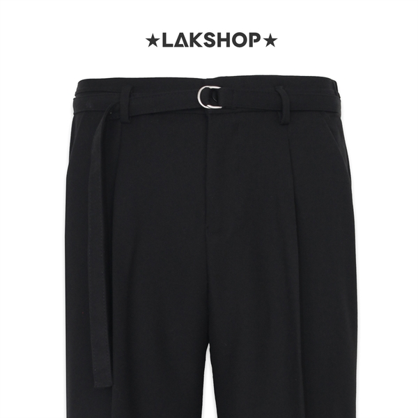 Quần Black Wide Leg Pants with Belt