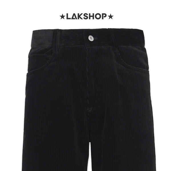 Quần Black Velvet Stripe Wide-leg Trousers