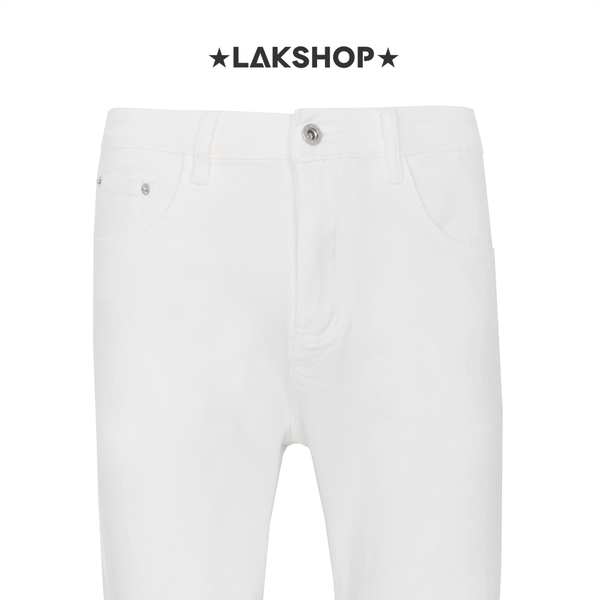 Quần White Denim Flare Trouser