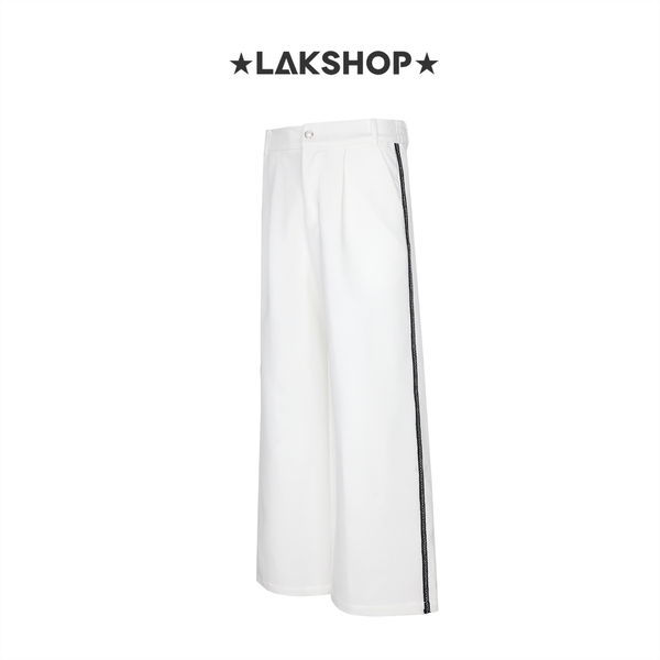 Quần White with Trim Loose Trouser