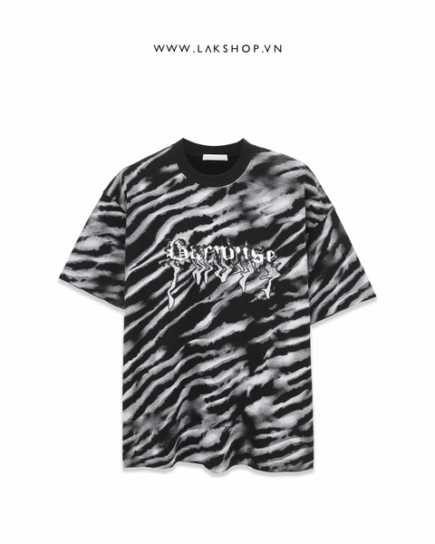 Áo Oversized Black Animal Print T-shirt