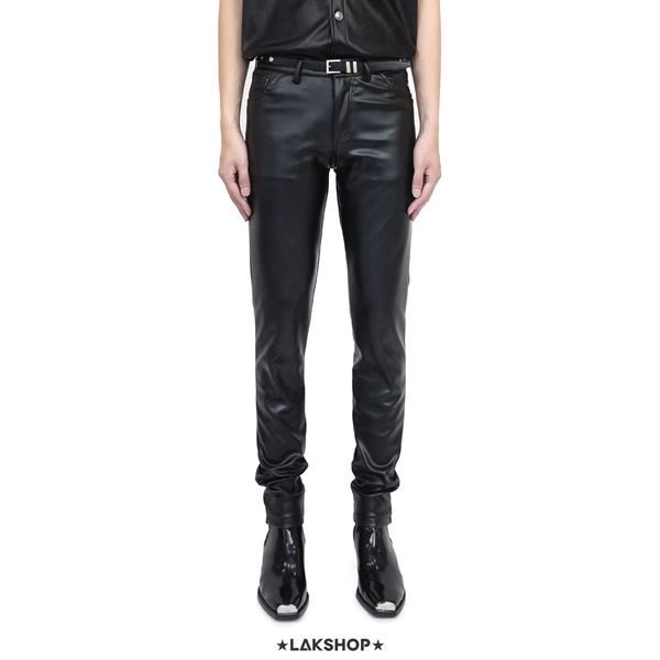 Quần Faux Leather Black Skinny Pants