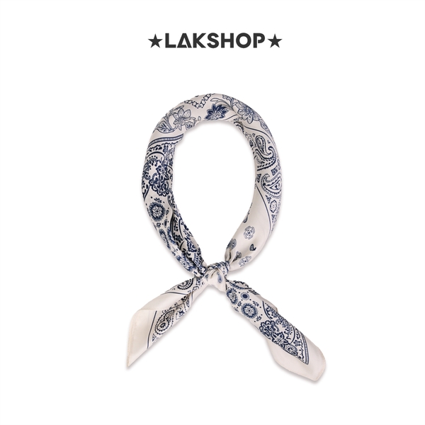 Khăn Paisley Cream White Bandana Scarf