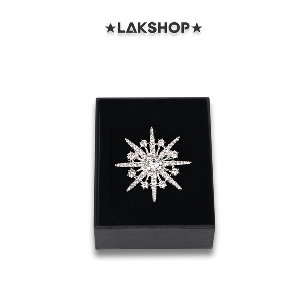 Trâm Cài Áo Snowflakes Crystal 4,5cm