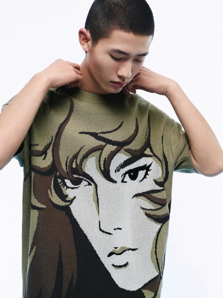 Áo Urban Face Cartoon Jacquard Knit Sweater (Chính Hãng)
