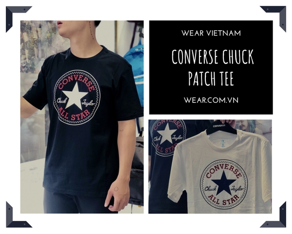 Áo Converse Chuck Patch Tee - Black - 10007887001