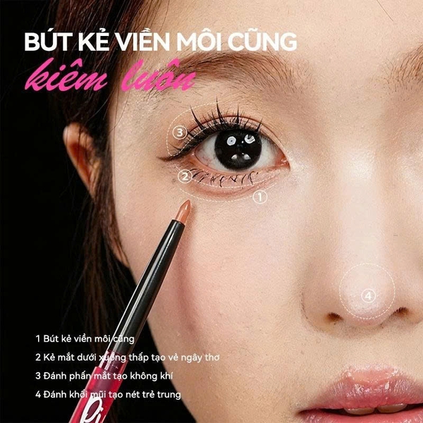 Chì Kẻ Viền Môi Pink Punk