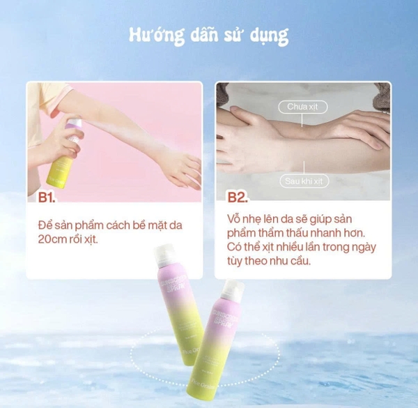 xịt chống nắng five grains